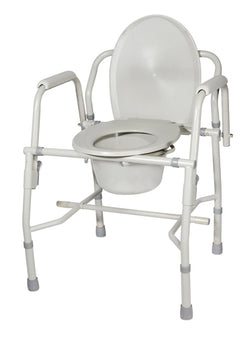 Drop Arm Commode Deluxe-kd Steel