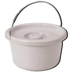 Commode Pail with Lid - 7.5 Quart, Gray