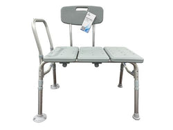 Bathroom Perfect Transfer Bench with Back – Blue Jay (Case of 1)