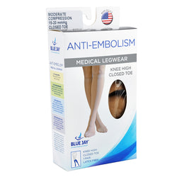 Anti-Embolism Stockings - Small, 15-20mmHg, Below Knee, Closed Toe