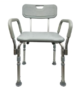 Bathroom Perfect Shower Chair With Padded Arms Blue Jay Cs/2