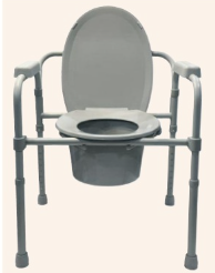 Convenient Commode™ Folding Steel Commode with Elongated Seat – Case of 3