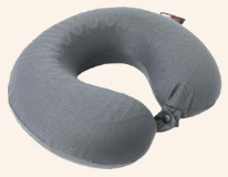 Charcoal Travel Neck Pillow - Black