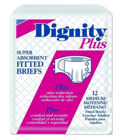 Dignity Plus Fitted Briefs - Medium Adult (32" - 44") - Case of 96