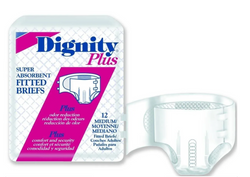 Dignity Plus Fitted Briefs - Medium Adult (32" - 44") - Case of 96