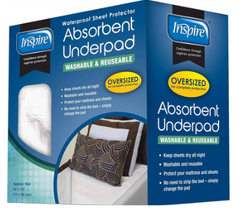 Inspire Reusable Absorbent Underpad – Oversize 36" x 72"